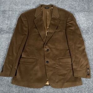 42R Classic Haspel Brown Soft 100% Cashmere Two-Button Sport‎ Coat Blazer Jacket